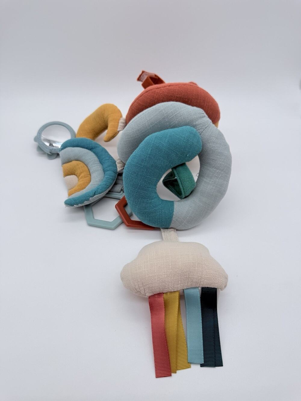 Itzy Ritzy Bitzy Bespoke Spiral Car Seat Activity Toy Rainbow Baby